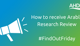 How to receive Arable Research Review